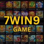 "7Win9 Game logo with background of colorful slot and casino game icons"