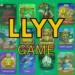 LLYY Game logo with background showing various casino and arcade game icons on a green screen.