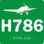 H786 logo with a white airplane above the text “H786” on a green background, and the website URL “H786.com” below.
