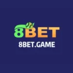 8Bet Game logo with green and orange text on a dark blue background