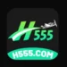 H555 Game logo with green text and a helicopter graphic