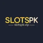SlotsPK Game logo with yellow and white text on a dark background, showing the website link slotspk.vip.