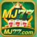 Logo of MJ77 Game featuring golden crown, slot machine with triple 7, coins, and MJ77.com text.