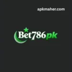Logo of Bet786pk game featuring green crescent, star, and bold text on a dark background.