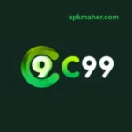 C99 Game official logo in green and white with apkmaher.com branding.